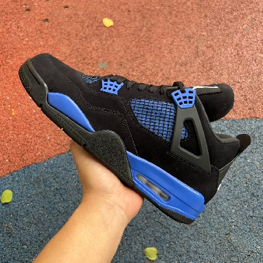 Air Jordan 4 Retro Blue Thunder CT8527-018 Game Royal/Blue/Black Mens Womens Shoes