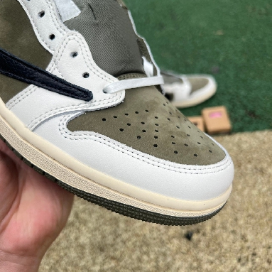 Travis Scott x Air Jordan 1 Low Medium Olive DM7866-200 Medium Olive/Black-Sail-Muslin Mens Womens Shoes