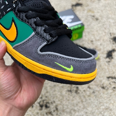 Division Street x Nike Dunk Low What The Duck Home HV1454-001 Black/Vivid Pink-Volt-Apple Green Mens Womens Shoes