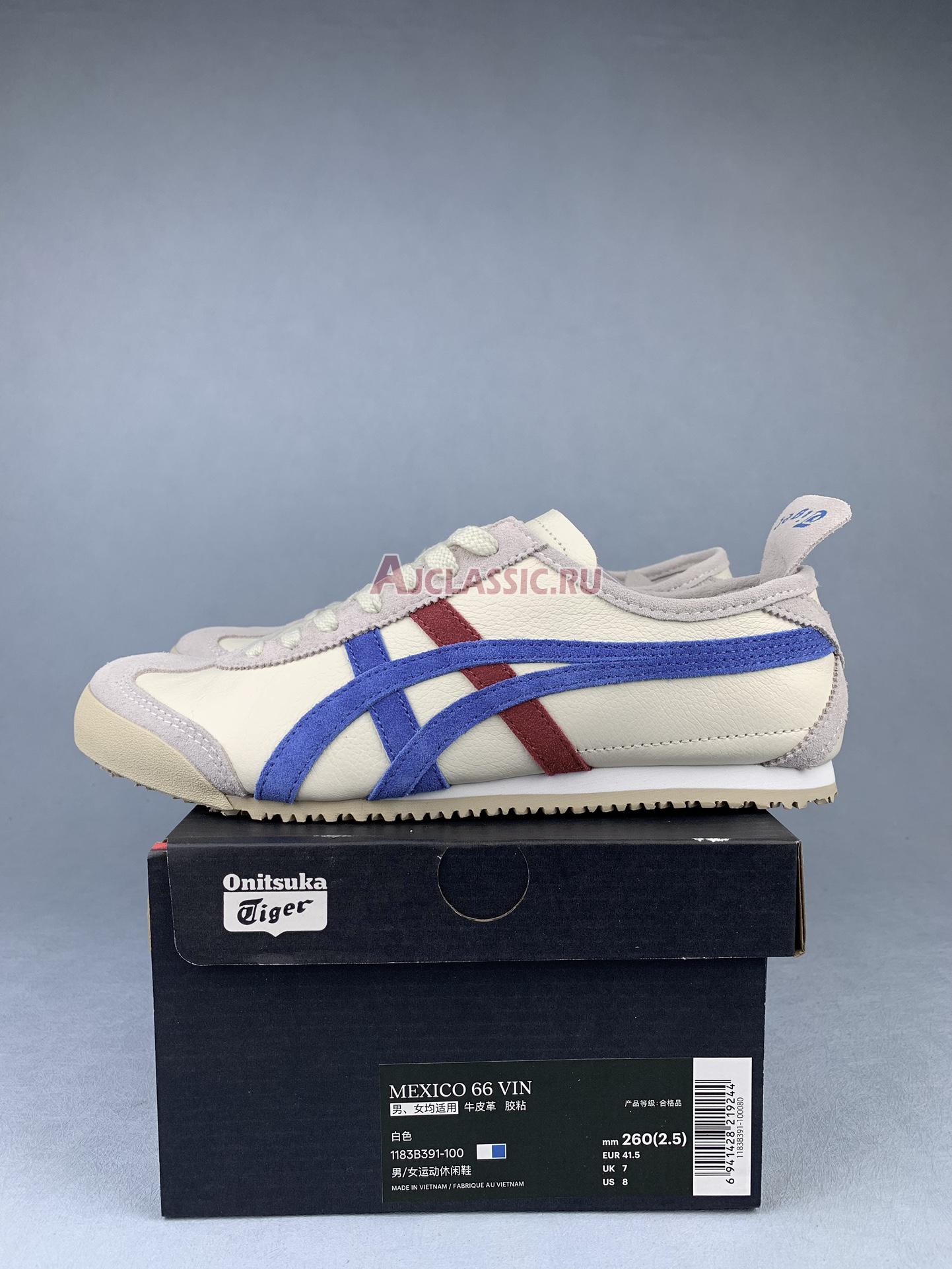 New Onitsuka Tiger Mexico 66 Vintage "White Directoire Blue" 1183B391-100 Shoes