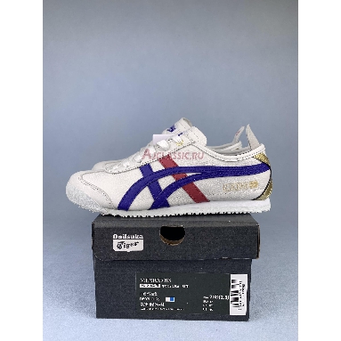 Onitsuka Tiger Mexico 66 White Dark Blue Gold D507L-0152 White/Dark Blue Mens Womens Shoes