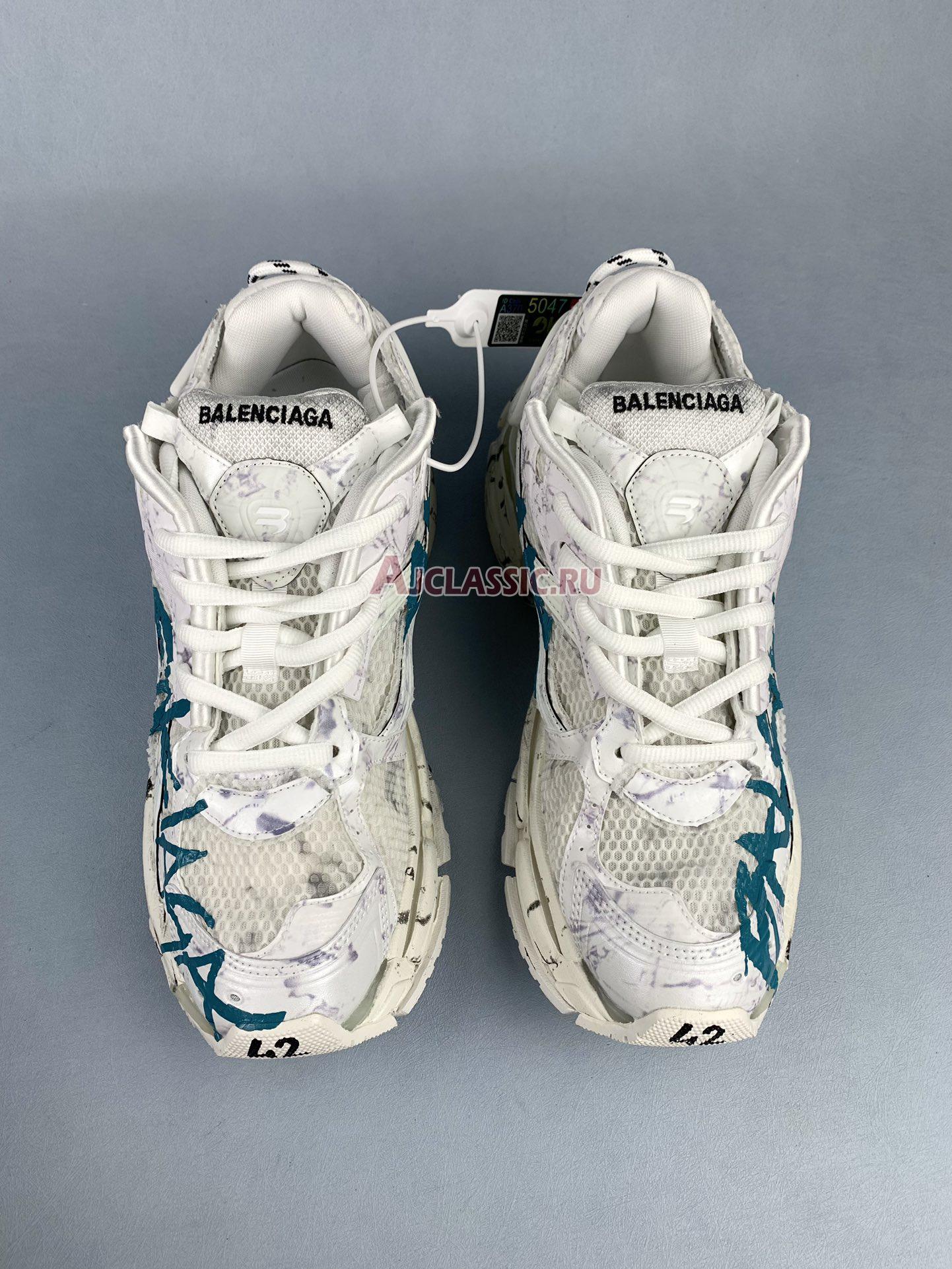 Balenciaga Runner Sneaker "Graffiti White Blue" 772774W3RBQ9040