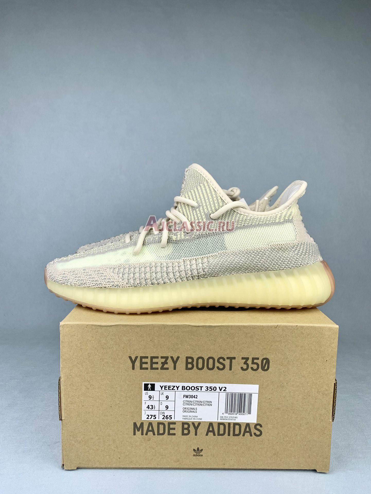 New Adidas Yeezy Boost 350 V2 "Citrin Non-Reflective" FW3042-2 Shoes