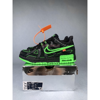 Off-White x Nike Air Rubber Dunk Green Strike CU6015-001-2 Black/White/Green Strike Mens Womens Shoes