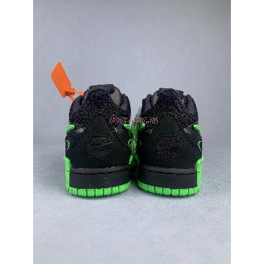 Off-White x Nike Air Rubber Dunk Green Strike CU6015-001-2 Black/White/Green Strike Mens Womens Shoes