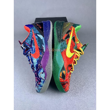 Nike Kobe 8 Premium What The Kobe 635438-800 Electric Orange/Deep Night/Violet/Bright Citrus Mens Womens Shoes