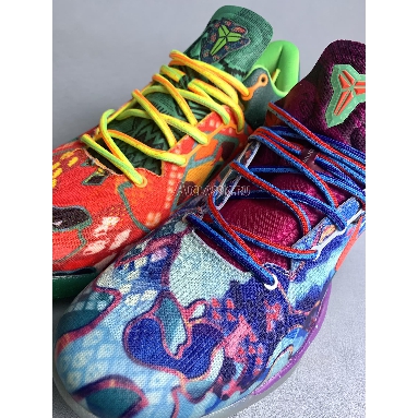 Nike Kobe 8 Premium What The Kobe 635438-800 Electric Orange/Deep Night/Violet/Bright Citrus Mens Womens Shoes