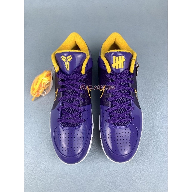 Undefeated x Nike Kobe 4 Protro Court Purple CQ3869-500 Court Purple/University Gold/White Mens Womens Shoes