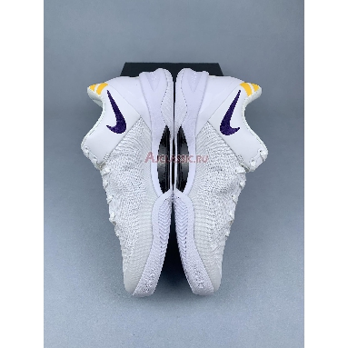 Nike Kobe 8 Protro Lakers Home HF9550-100 White/Court Purple-University Gold Replicas Shoes