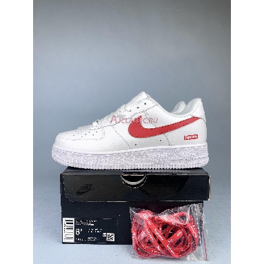 Supreme x Nike Air Force 1 Low Box Logo - Speed Red Shanghai Exclusive CU9225-101-2 White/Speed Red/White Mens Womens Shoes