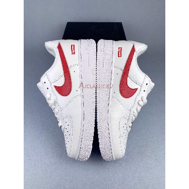 Supreme x Nike Air Force 1 Low Box Logo - Speed Red Shanghai Exclusive CU9225-101-2 White/Speed Red/White Mens Womens Shoes