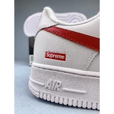 Supreme x Nike Air Force 1 Low Box Logo - Speed Red Shanghai Exclusive CU9225-101-2 White/Speed Red/White Mens Womens Shoes