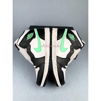 Air Jordan 1 Mid Green Glow DQ8426-103 White/Black/Green Glow Mens Womens Shoes