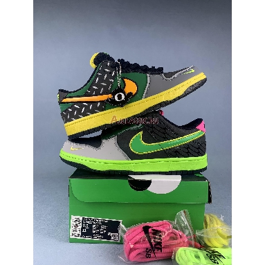 Nike Dunk Low What the Duck Home University of Oregon PE HV1454-001-2 Black/Apple Green/Vivid Pink/Volt Mens Womens Shoes