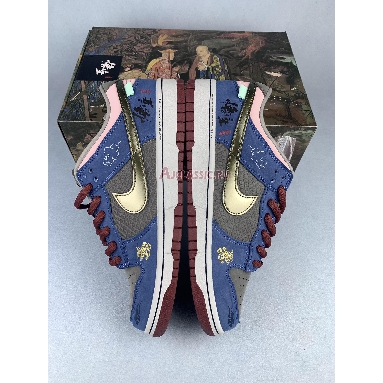 Black Myth Wukong x Nike Dunk Low Blue Grey DV2433-109 Blue/Grey/Gold/Burgundy/Pink Replicas Shoes