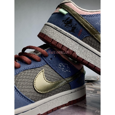 Black Myth Wukong x Nike Dunk Low Blue Grey DV2433-109 Blue/Grey/Gold/Burgundy/Pink Replicas Shoes