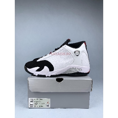 Air Jordan 14 Black Toe 487471-160 White/Black-Varsity Red-Metallic Silver Replicas Shoes