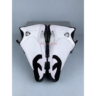 Air Jordan 14 Black Toe 487471-160 White/Black-Varsity Red-Metallic Silver Replicas Shoes