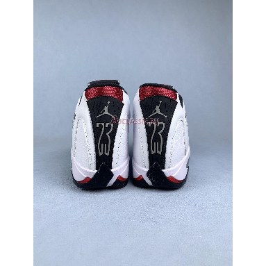 Air Jordan 14 Black Toe 487471-160 White/Black-Varsity Red-Metallic Silver Replicas Shoes