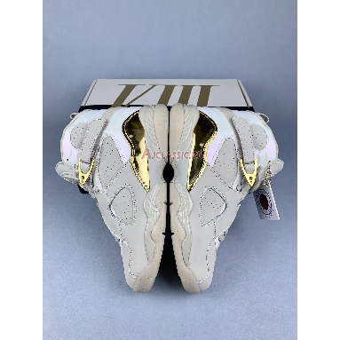 Air Jordan 8 Retro Championship Trophy 832821-030 Light Bone/Metallic Gold-White Mens Womens Shoes