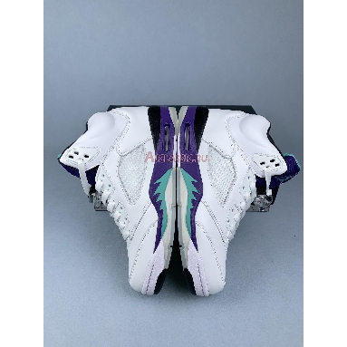 Air Jordan 5 Retro Grape 2013 136027-108 White/New Emerald-Grp Ice-Blk Replicas Shoes