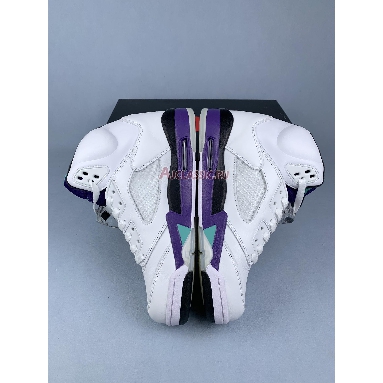 Air Jordan 5 Retro Grape 2013 136027-108 White/New Emerald-Grp Ice-Blk Replicas Shoes