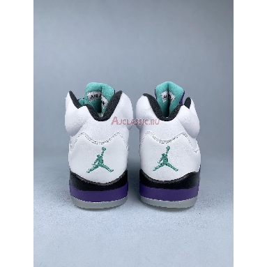 Air Jordan 5 Retro Grape 2013 136027-108 White/New Emerald-Grp Ice-Blk Replicas Shoes