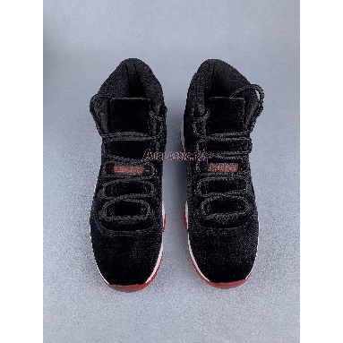 Air Jordan 11 Retro Bred Velvet DB5457-061 Black/Gym Red/White Mens Womens Shoes