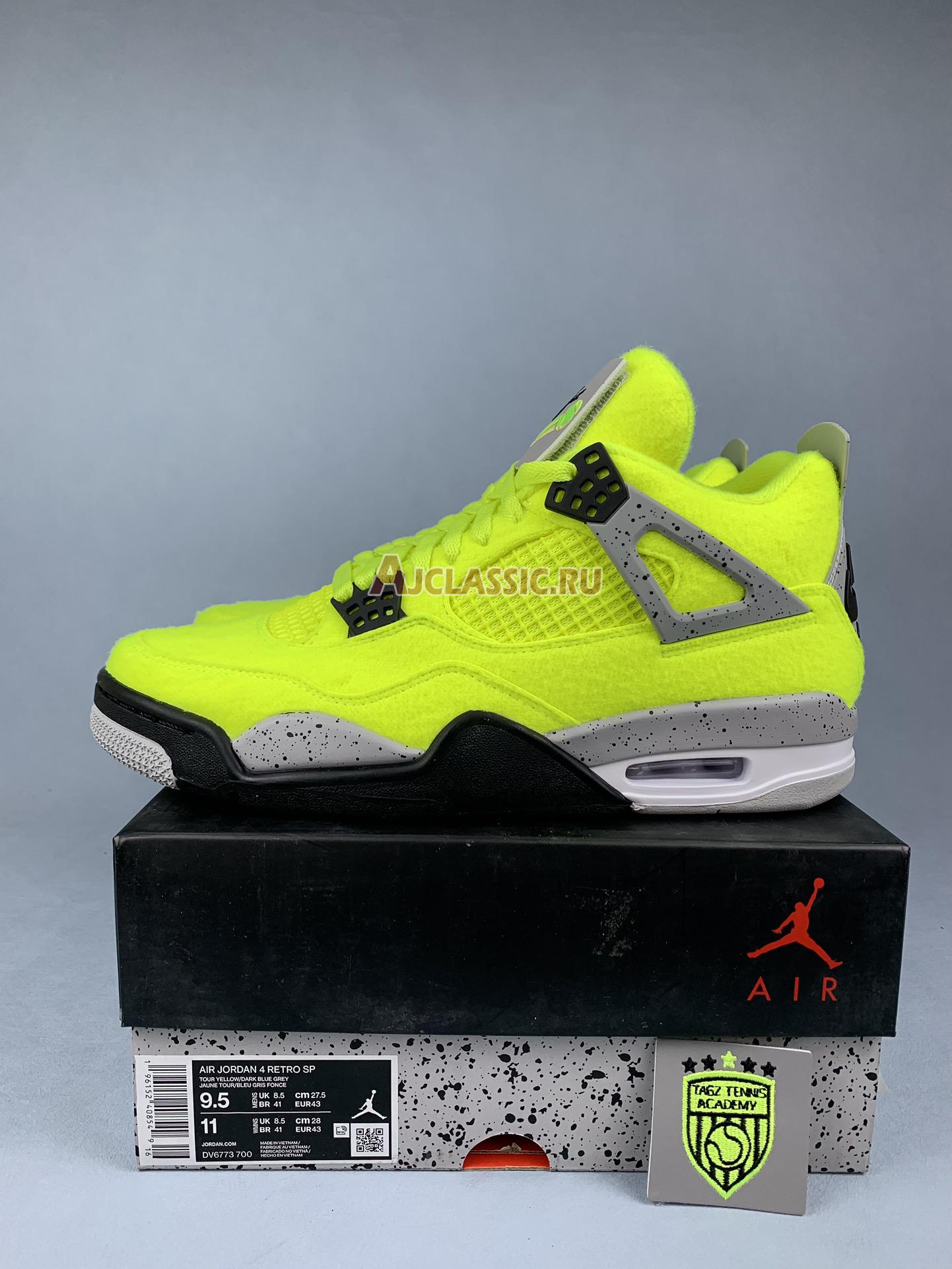 New Tagz x Air Jordan 4 Retro "Plush Fluorescent Yellow" DV6773-700 Shoes