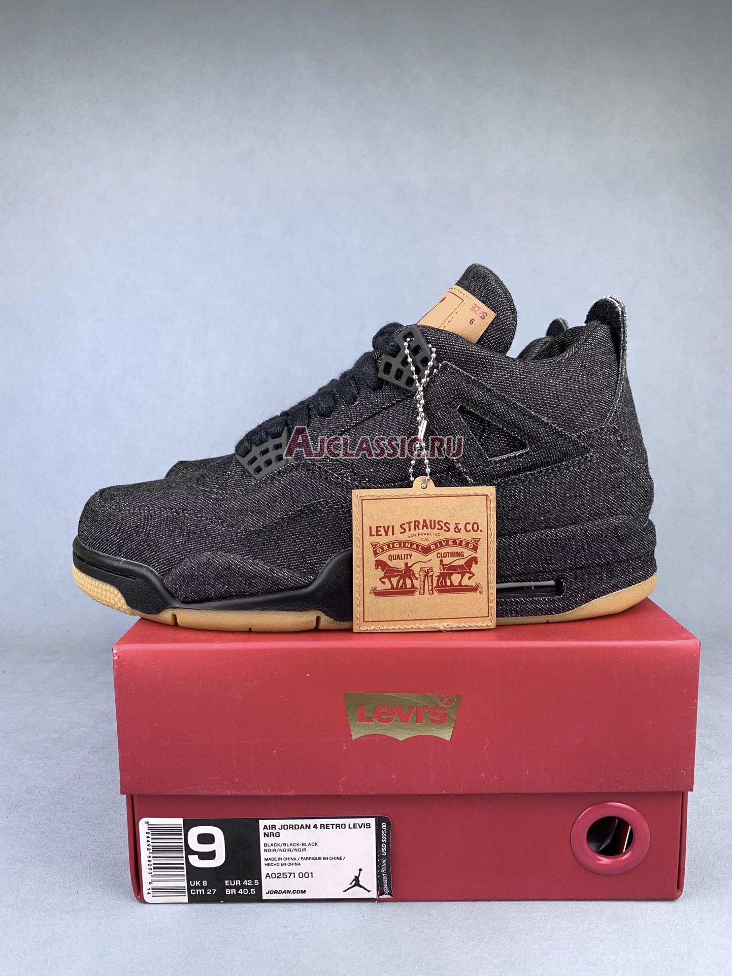 Levis x Air Jordan 4 Retro "Black Denim" AO2571-001-2