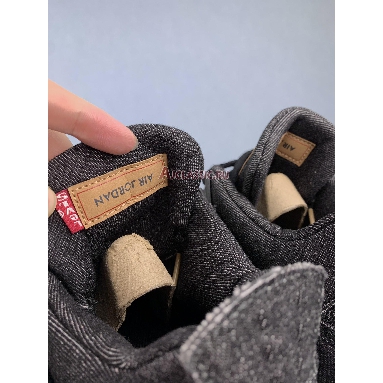 Levis x Air Jordan 4 Retro Black Denim AO2571-001-2 Black/Black/Black Replicas Shoes