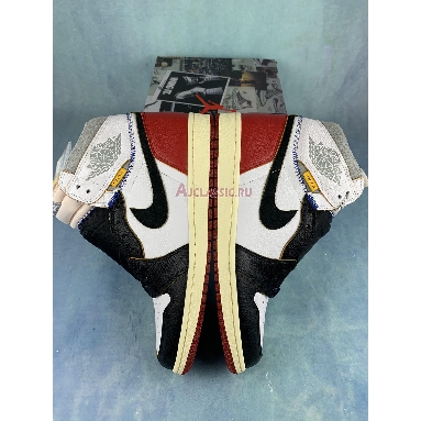 Union LA x Air Jordan 1 Retro High NRG Black Toe BV1300-106-3 White/Black/Varsity Red/Wolf Grey Mens Womens Shoes