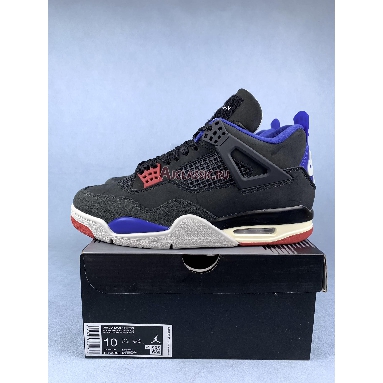 Air Jordan 4 Retro Rare Air FV5029-003 Black/Fire Red/Deep Royal Blue/Dark Smoke Grey/Tech Grey Mens Womens Shoes