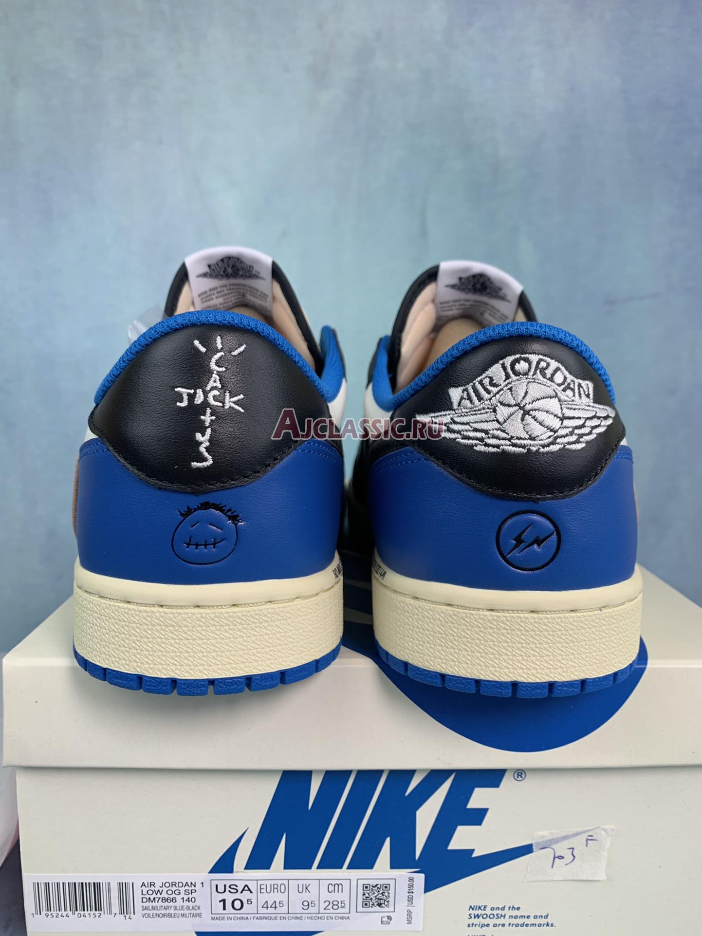 New Travis Scott x Fragment Design x Air Jordan 1 Low OG "Military Blue" DM7866-140 Shoes