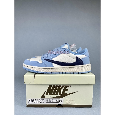 Travis Scott x Air Jordan 1 Low UNC DM7688-400 University Blue/White Mens Womens Shoes