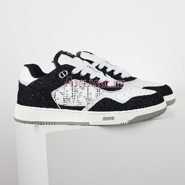 Dior B27 Low White Black Denim Sneaker White/Black 3SN272ZAC_H960 Replicas Shoes