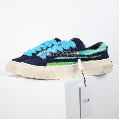 Denim Tears x Dior B33 Dior Tears - Blue Mohair Sneaker Blue Multi-Color/Navy Blue 3SN303ZWR_H551 Replicas Shoes