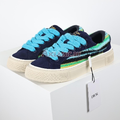 Denim Tears x Dior B33 Dior Tears - Blue Mohair Sneaker Blue Multi-Color/Navy Blue 3SN303ZWR_H551 Replicas Shoes