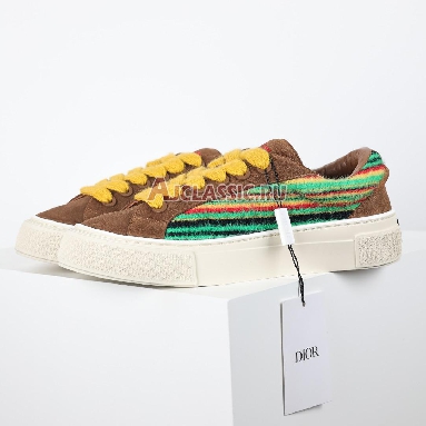 Denim Tears x Dior B33 Dior Tears - Yellow Mohair Sneaker Yellow Multi-Color/Brown 3SN303ZWR_H600 Mens Womens Shoes