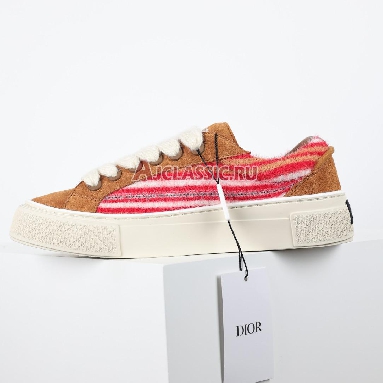 Denim Tears x Dior B33 Dior Tears - Red Mohair Sneaker Red Multi-Color/Brown 3SN303ZWR_H763 Mens Womens Shoes