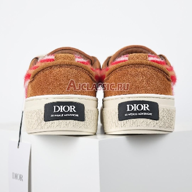 Denim Tears x Dior B33 Dior Tears - Red Mohair Sneaker Red Multi-Color/Brown 3SN303ZWR_H763 Mens Womens Shoes