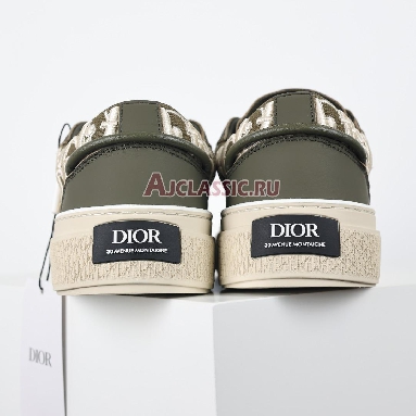 Dior B33 Khaki Smooth Calfskin Oblique Raised Embroidery (Numbered) Sneaker Khaki/White 3SN303ZYQ_H681 Replicas Shoes