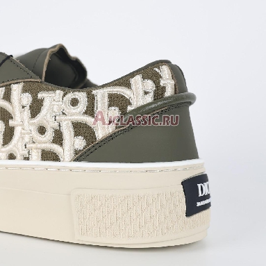 Dior B33 Khaki Smooth Calfskin Oblique Raised Embroidery (Numbered) Sneaker Khaki/White 3SN303ZYQ_H681 Replicas Shoes