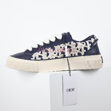 Dior B33 Dior Oblique Raised Embroidery - Navy Blue Sneaker Navy Blue/Cream 3SN303ZYQ_H561 Replicas Shoes