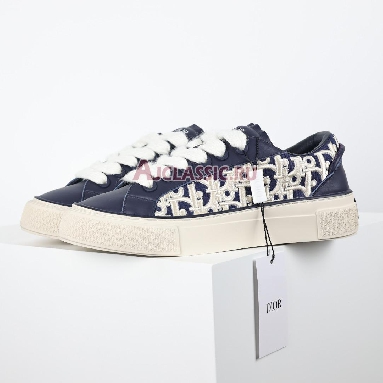 Dior B33 Dior Oblique Raised Embroidery - Navy Blue Sneaker Navy Blue/Cream 3SN303ZYQ_H561 Replicas Shoes