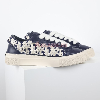 Dior B33 Dior Oblique Raised Embroidery - Navy Blue Sneaker Navy Blue/Cream 3SN303ZYQ_H561 Replicas Shoes