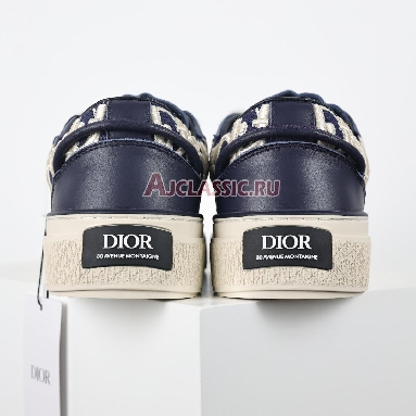 Dior B33 Dior Oblique Raised Embroidery - Navy Blue Sneaker Navy Blue/Cream 3SN303ZYQ_H561 Replicas Shoes