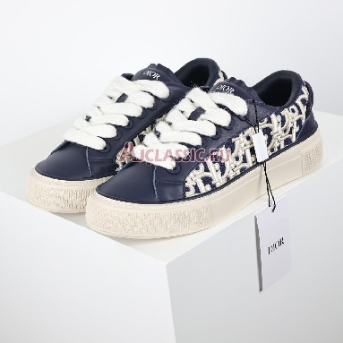 Dior B33 Dior Oblique Raised Embroidery - Navy Blue Sneaker Navy Blue/Cream 3SN303ZYQ_H561 Replicas Shoes