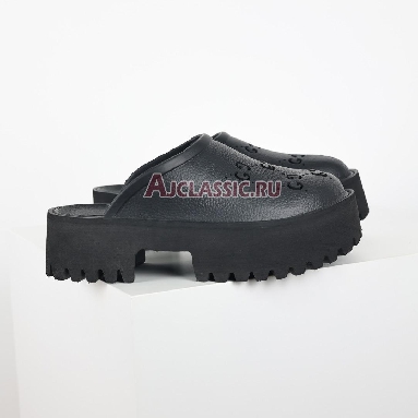 Gucci Slip On Sandal Cut Out Monogram - Black Sneaker Black/Black 655517 JFB00 1000-2 Replicas Shoes