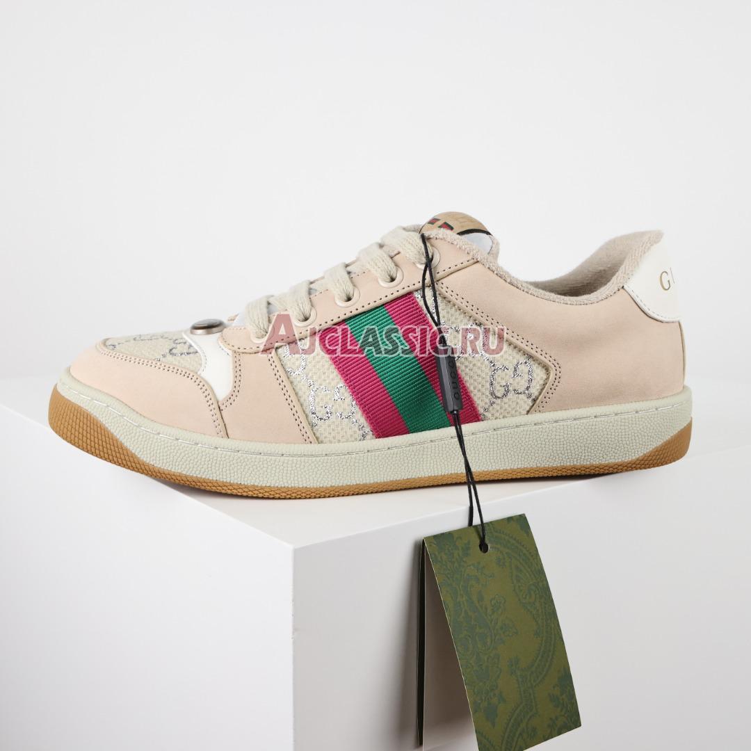 Gucci Wmns Screener "White GG Lame" Sneaker 577684 2C830 9150